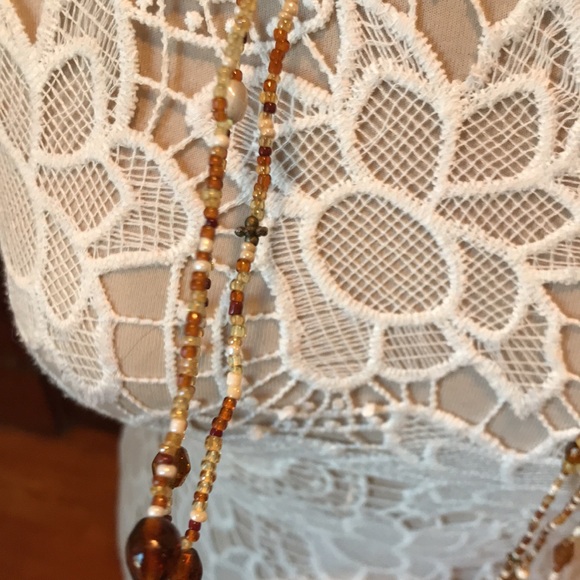 Set of 3 brown beaded necklaces - Picture 6 of 8